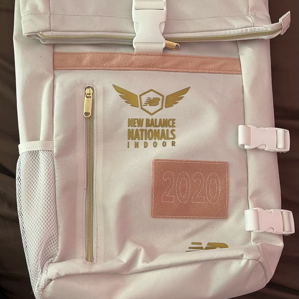 New Balance Nationals Backpack - White and Gold